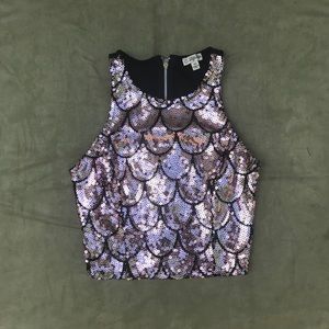 Mermaid Sequin Crop Top